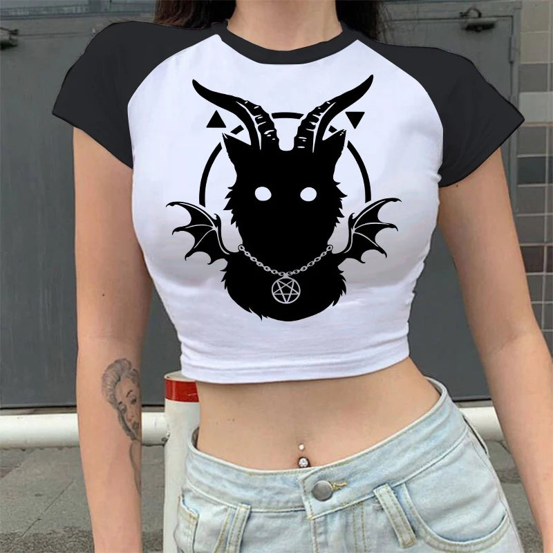 Sexy T Shirts Future Milf Star Fashion Women Crop Top Harajuku Streetwear Outfits Summer Sexy Party Femme Y2k Women Clothes